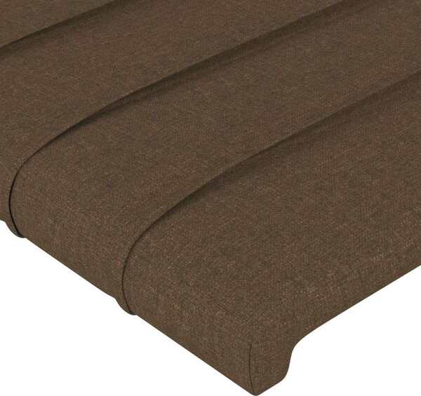 VidaXL Fejtámla Szárnyakkal - Sötétbarna Szövet - 203cm