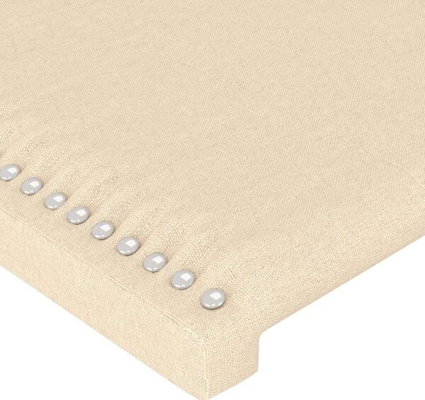 VidaXL krémszínű szövet LED-es fejtámla 144x5x118/128 cm