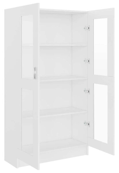 VidaXL fehér forgácslap vitrinszekrény 82,5 x 30,5 x 150 cm