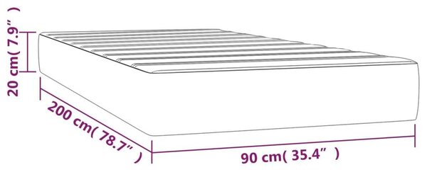 VidaXL Zsebrugós Ágymatrac - 90x200 cm