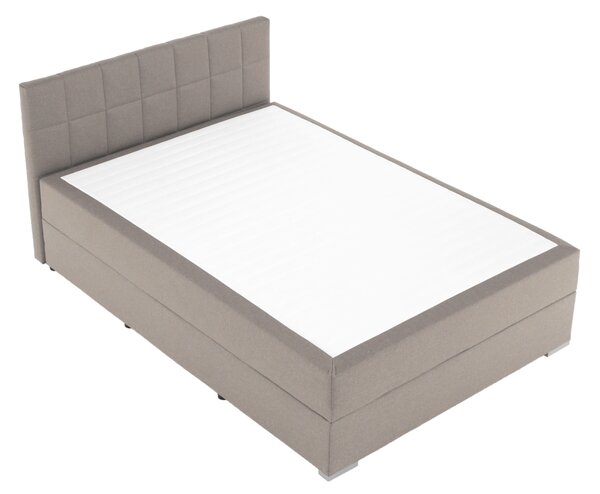 KONDELA Boxspring típusú ágy 120x200, szürkésbarna taupe, FERATA TV KOMFORT