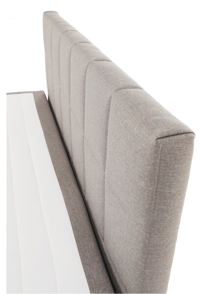 KONDELA Boxspring típusú ágy 120x200, szürkésbarna taupe, FERATA TV KOMFORT