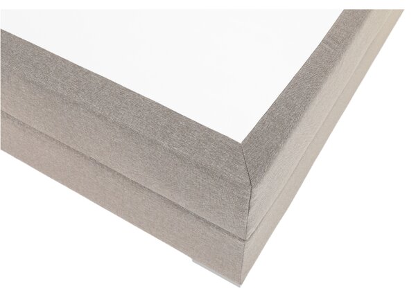 KONDELA Boxspring típusú ágy 120x200, szürkésbarna taupe, FERATA TV KOMFORT