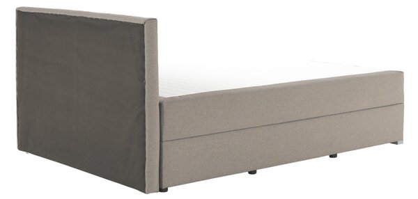KONDELA Boxspring típusú ágy 120x200, szürkésbarna taupe, FERATA TV KOMFORT