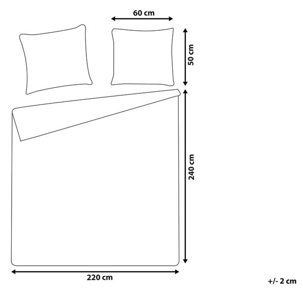 Paplanhuzat szett PARKROSE 220 x 240 cm Pamut szatén Zöld