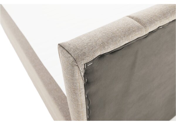 KONDELA Boxspring típusú ágy 120x200, szürkésbarna taupe, FERATA TV KOMFORT