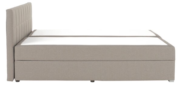 KONDELA Boxspring típusú ágy 160x200, szürkésbarna taupe, FERATA TV KOMFORT