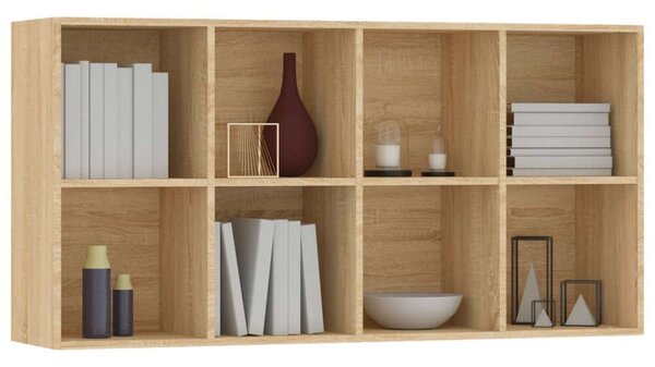VidaXL 8 Rekeszes Polc/Tálaló Szekrény - Sonoma Tölgy - 66x30x130 cm