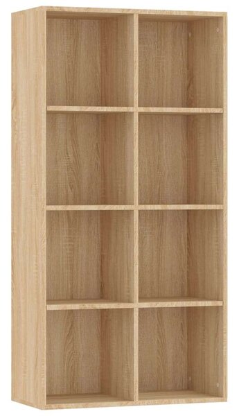 VidaXL 8 Rekeszes Polc/Tálaló Szekrény - Sonoma Tölgy - 66x30x130 cm