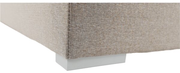 KONDELA Boxspring típusú ágy 160x200, szürkésbarna taupe, FERATA TV KOMFORT