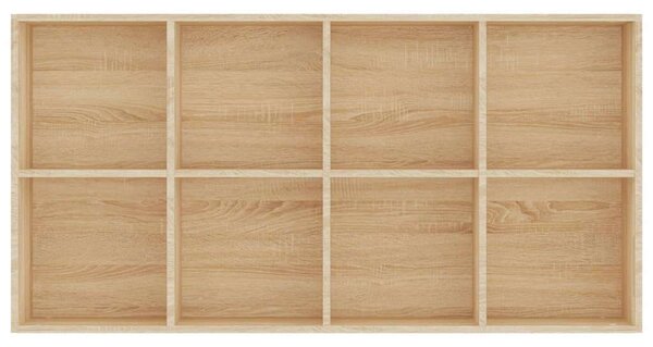 VidaXL 8 Rekeszes Polc/Tálaló Szekrény - Sonoma Tölgy - 66x30x130 cm