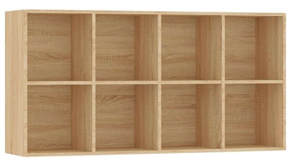 VidaXL 8 Rekeszes Polc/Tálaló Szekrény - Sonoma Tölgy - 66x30x130 cm