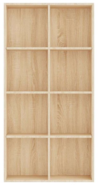 VidaXL 8 Rekeszes Polc/Tálaló Szekrény - Sonoma Tölgy - 66x30x130 cm