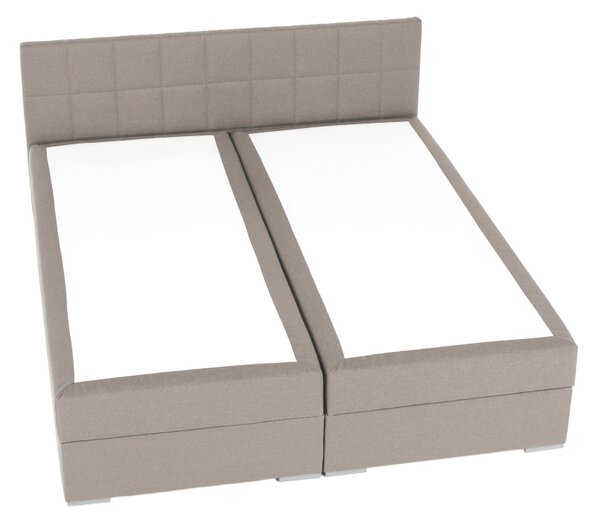 KONDELA Boxspring típusú ágy 160x200, szürkésbarna taupe, FERATA TV KOMFORT