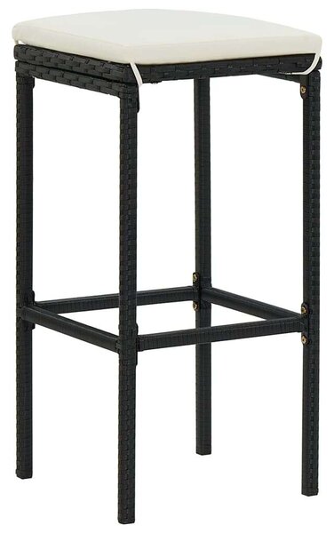 VidaXL Kerti Bárszett - 7 részes - Fekete Polyrattan