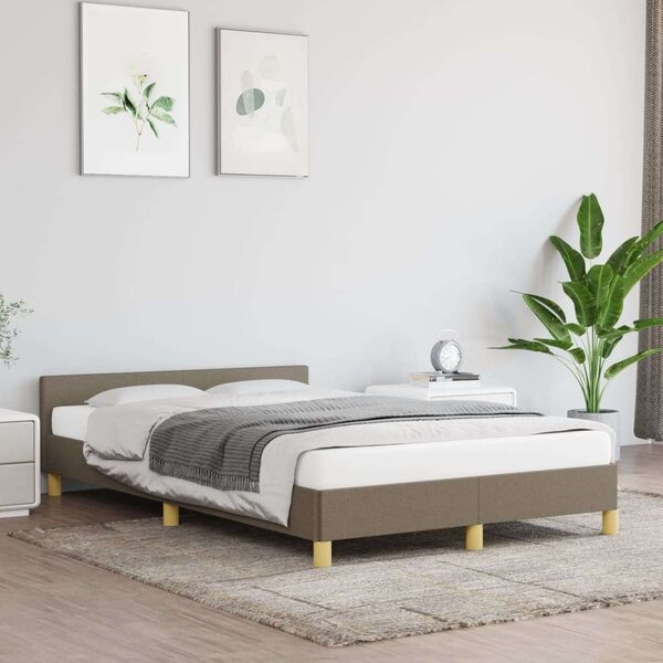VidaXL tópszínű szövet ágykeret matrac nélkül 120x200 cm