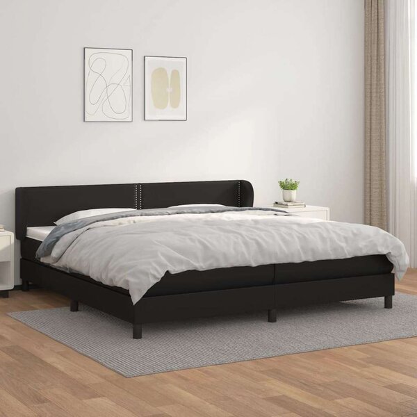 VidaXL Ágy - Fekete Műbőr - 200x200 cm