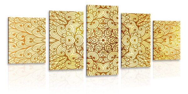5 részes arany etnikus Mandala