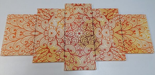 5 részes arany etnikus Mandala