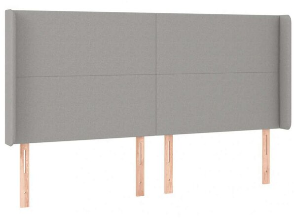 VidaXL LED Ágyfejtámla Szövet - Világosszürke - 203cm