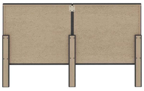 VidaXL sötétszürke szövet steppelt fejvég 160 x 200 cm