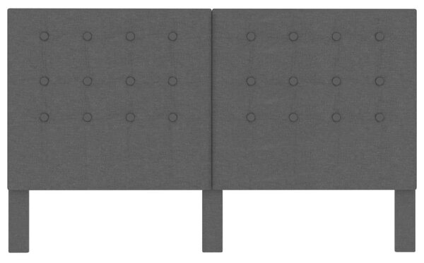 VidaXL sötétszürke szövet steppelt fejvég 160 x 200 cm