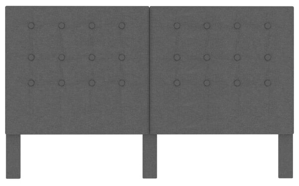 VidaXL sötétszürke szövet steppelt fejvég 160 x 200 cm