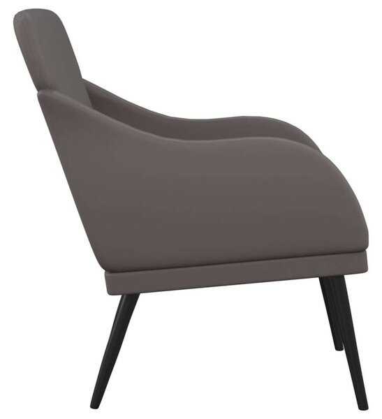VidaXL szürke műbőr fotel 63 x 76 x 80 cm