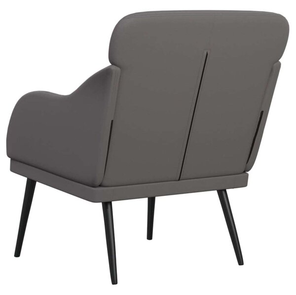 VidaXL szürke műbőr fotel 63 x 76 x 80 cm