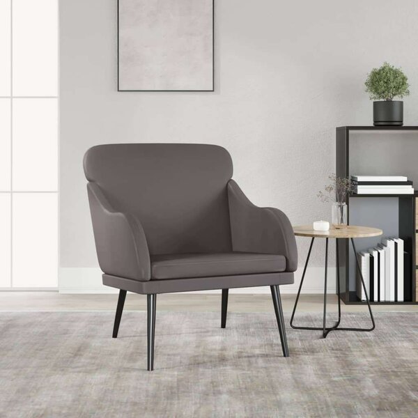 VidaXL szürke műbőr fotel 63 x 76 x 80 cm
