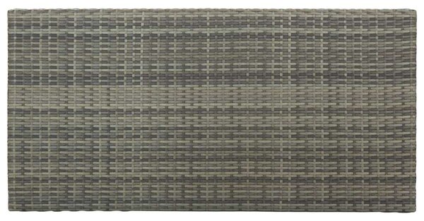 VidaXL szürke polyrattan bárasztal tárolópolccal 120 x 60 x 110 cm
