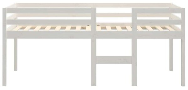 VidaXL fehér tömör fenyőfa magasított ágy 90 x 190 cm
