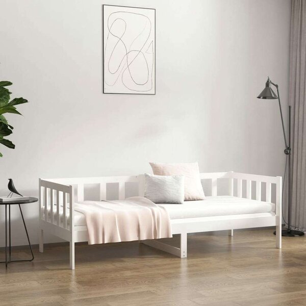 VidaXL fehér tömör fenyőfa kanapéágy 90 x 190 cm