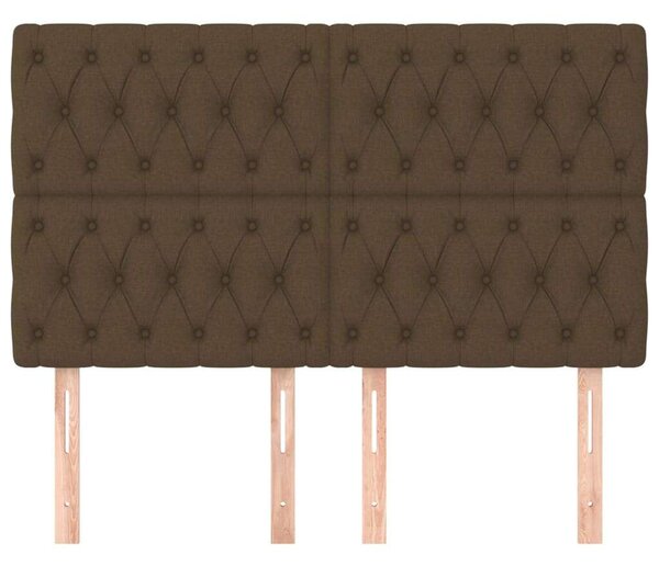 VidaXL Fejtámla Szett - Sötétbarna Szövet - 4 db - 144cm