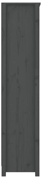 VidaXL szürke tömör fenyőfa könyvszekrény 80x35x154 cm