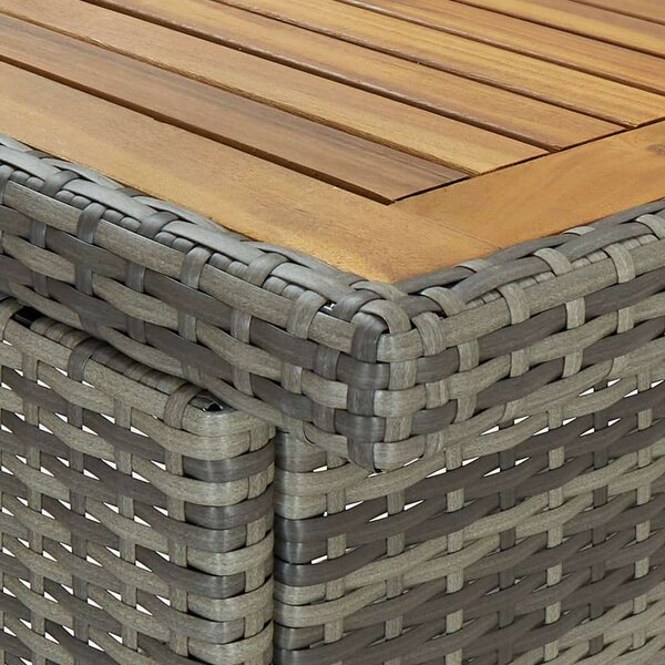 VidaXL 3 részes szürke polyrattan bárszett
