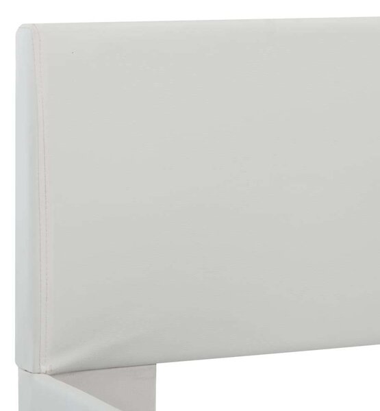 VidaXL fehér LED-es műbőr ágykeret 160 x 200 cm