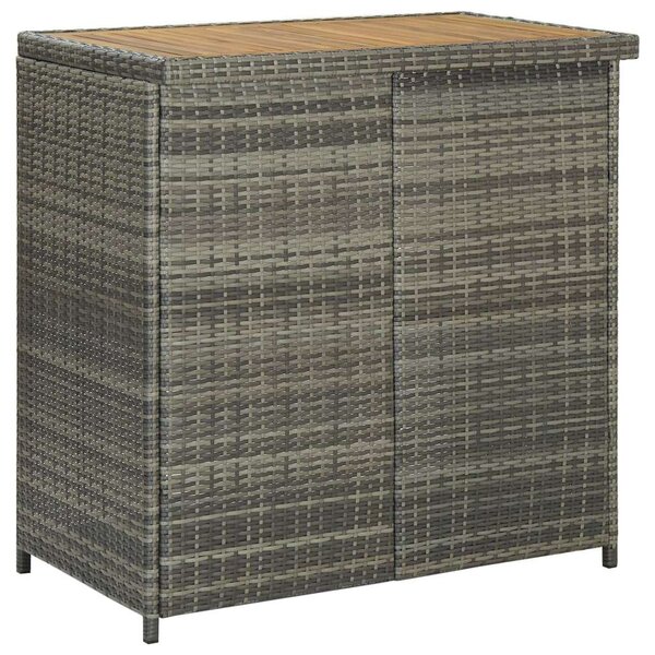 VidaXL 3 részes szürke polyrattan bárszett