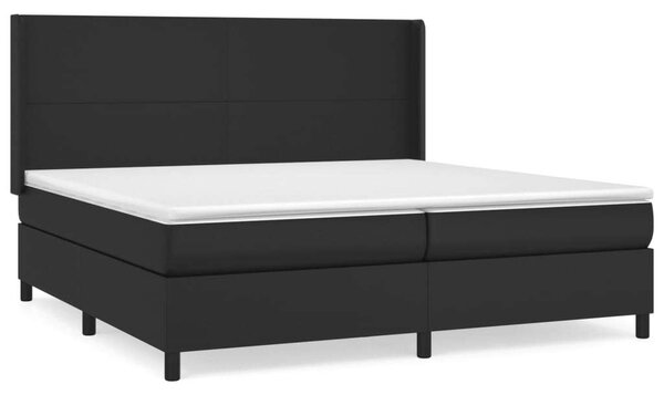 VidaXL - Fekete Műbőr Ágy - 200x200 cm
