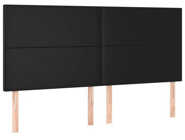 VidaXL - Fekete Műbőr Ágy - 200x200 cm