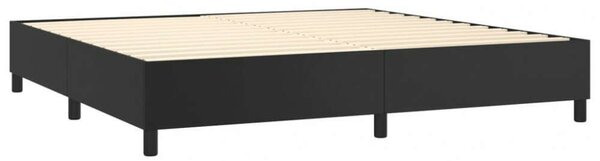 VidaXL - Fekete Műbőr Ágy - 200x200 cm