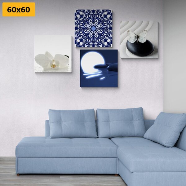 Képszett Feng Shui fehér-kék változatban