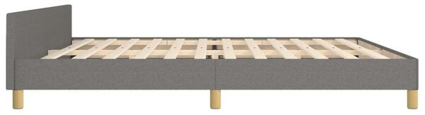 VidaXL Ágykeret - Sötétszürke Szövet - 200x200 cm