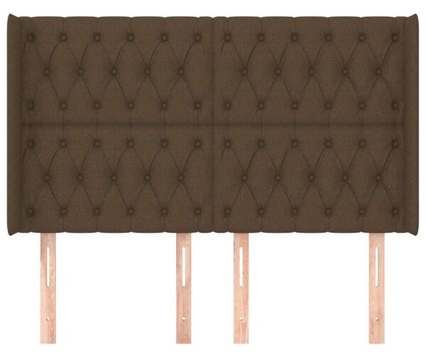 VidaXL Fejtámla - Szárnyakkal - Sötétbarna - 147x16x118/128cm