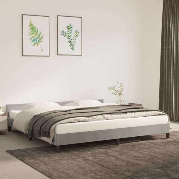 VidaXL Bársony Ágykeret Fejtámlával - 200x200 cm
