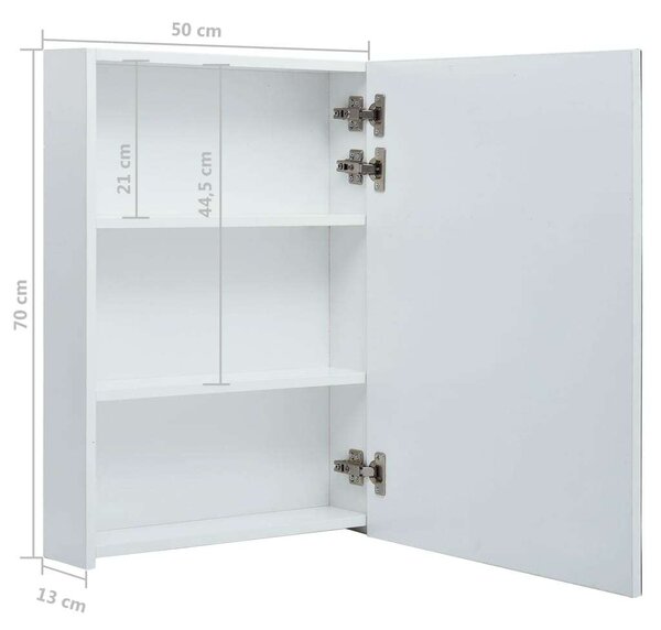 LED Tükrös Szekrény - Fürdőszoba - 50x13x70 cm