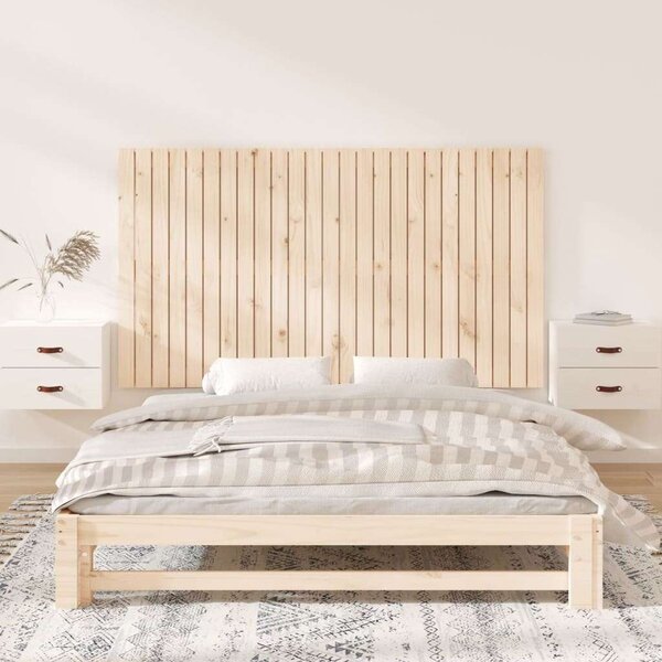 VidaXL tömör fenyőfa fali fejtámla 159,5x3x90 cm