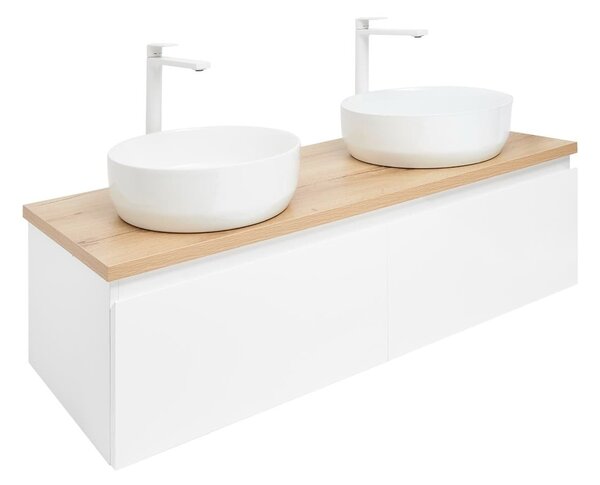 SAT B-WAY 119x30x45 cm fehér fényes BWAY120WDOAKU2B fürdőszoba szekrény fedeles SAT B-WAY 119x30x45 cm fehér fényes BWAY120WDOAKU2B