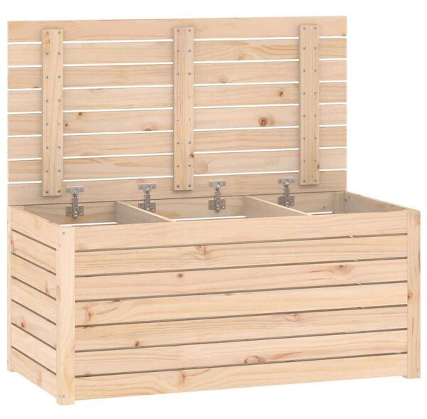 VidaXL tömör fenyőfa kerti láda 101 x 50,5 x 46,5 cm