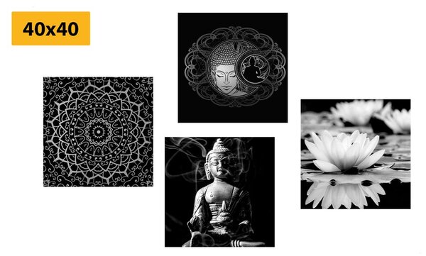 Képszett nyugodt Buddha